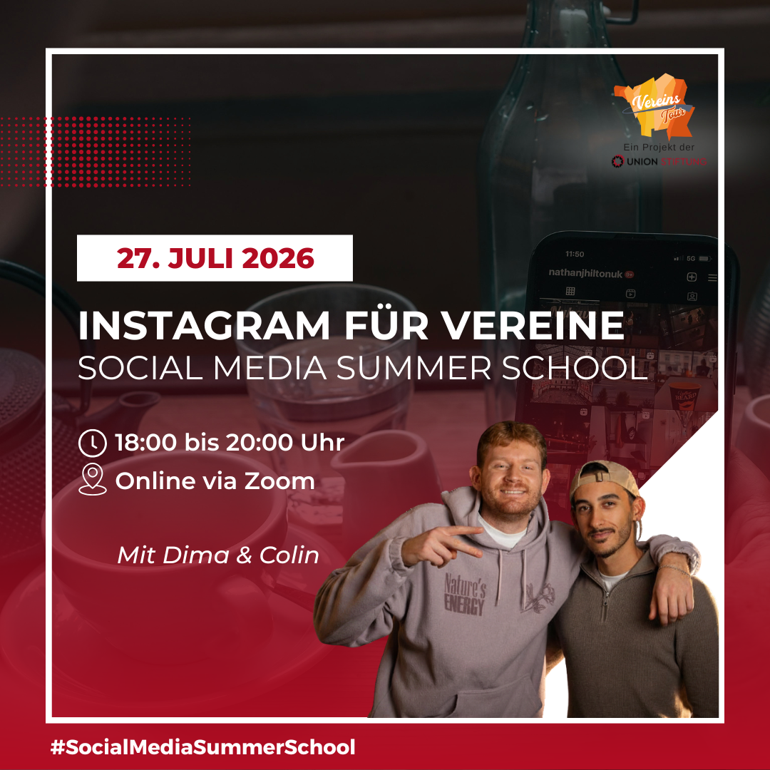 Instagram für Vereine: Social Media Summer School