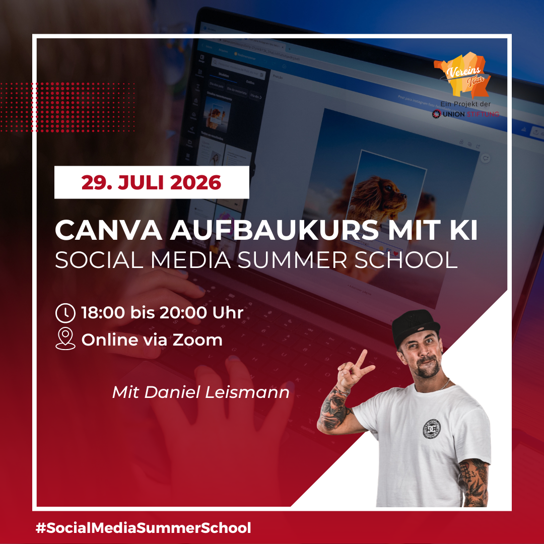 Canva Aufbaukurs mit KI: Social Media Summer School