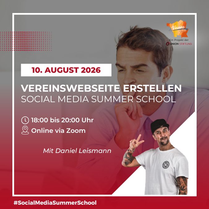 Vereinswebsite erstellen: Social Media Summer School