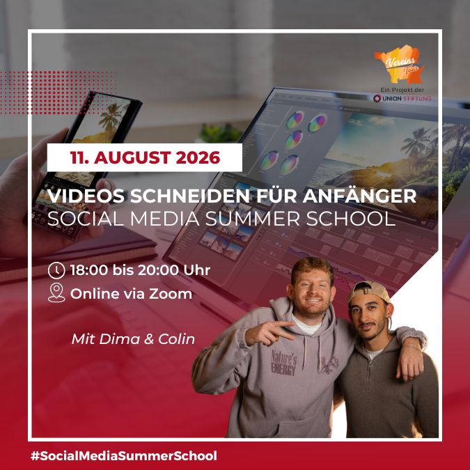 Videos schneiden für Einsteiger: Social Media Summer School