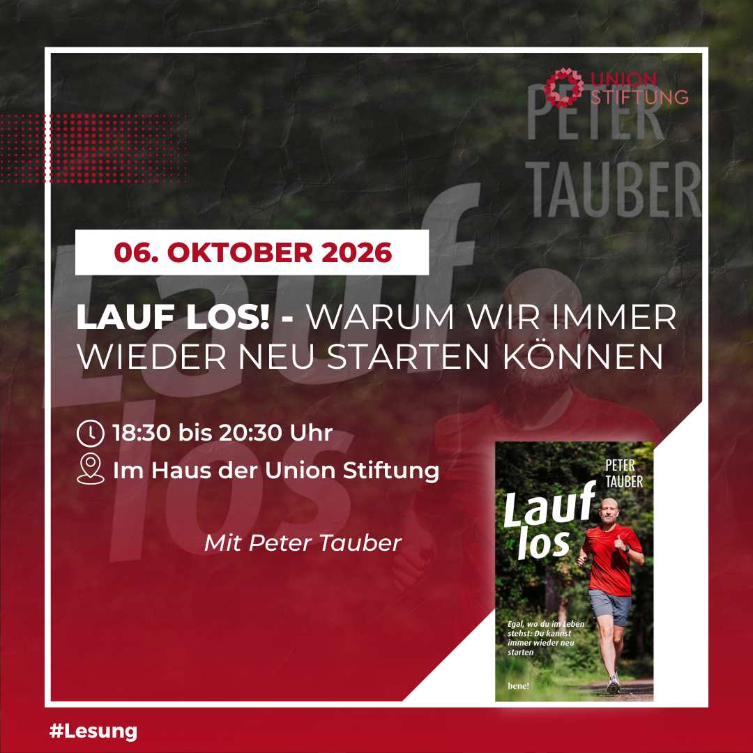 Lesung mit Peter Tauber: „Lauf los! – Warum wir immer wieder neu starten können“
