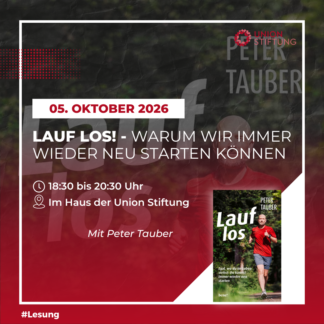 Lesung mit Peter Tauber: „Lauf los! – Warum wir immer wieder neu starten können“