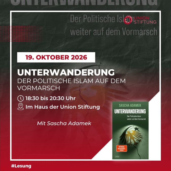 Lesung: UNTERWANDERUNG - Der politische Islam auf dem Vormarsch mit Sascha Adamek