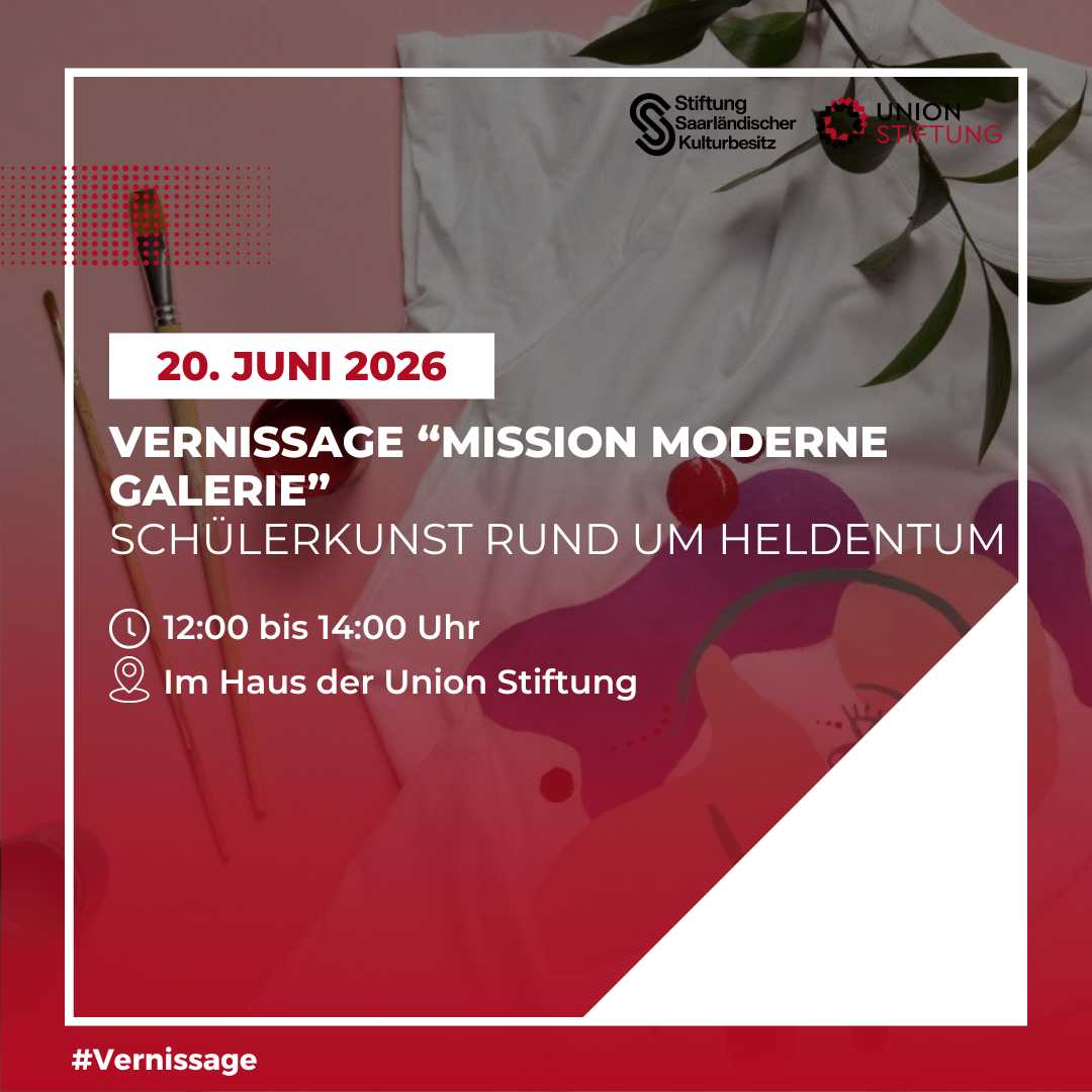 Vernissage "Mission Moderne Galerie": Schülerkunst rund um Heldentum