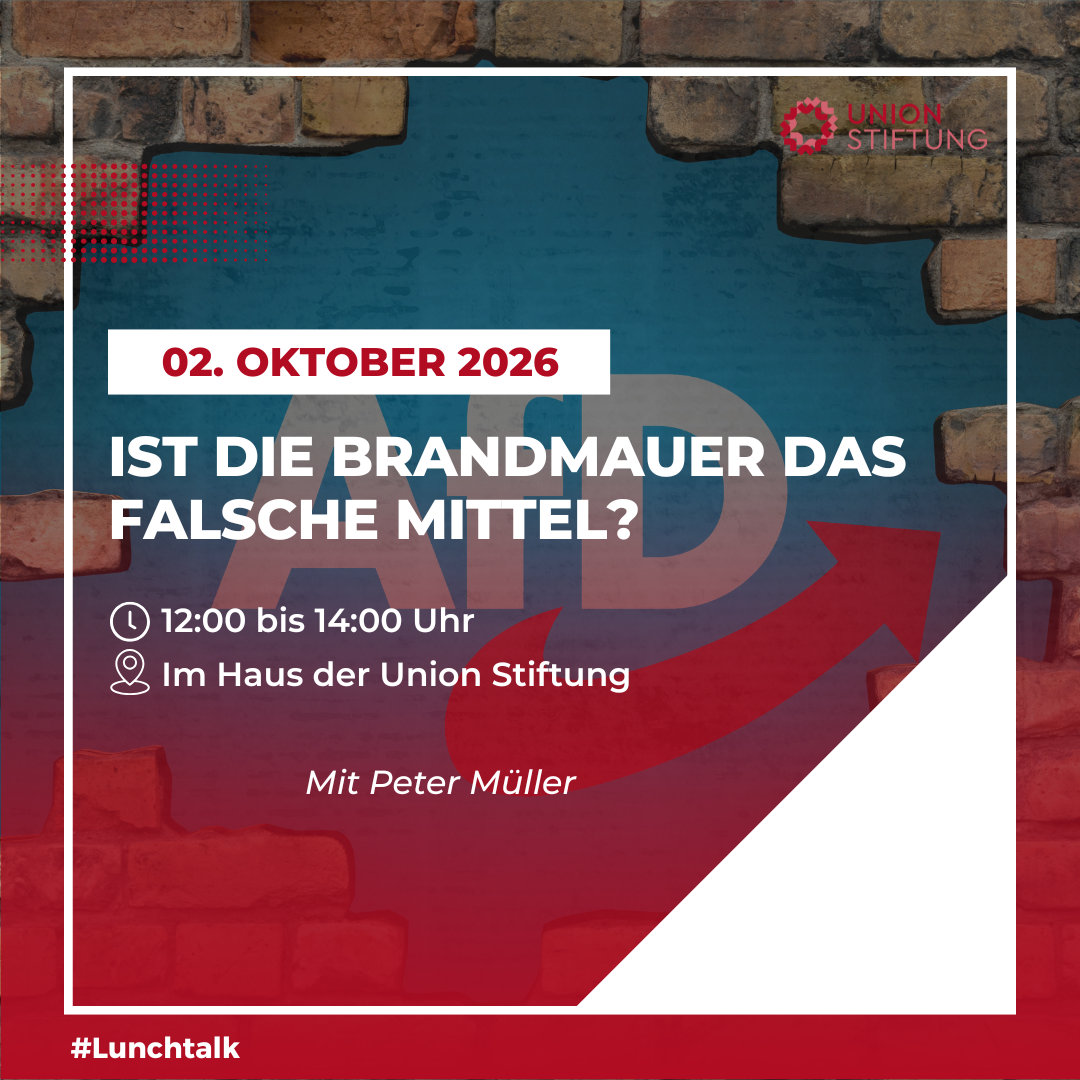 Ist die Brandmauer das falsche Mittel? – Lunchtalk mit Peter Müller